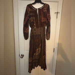 Zara Printed Midi Dress Size Small